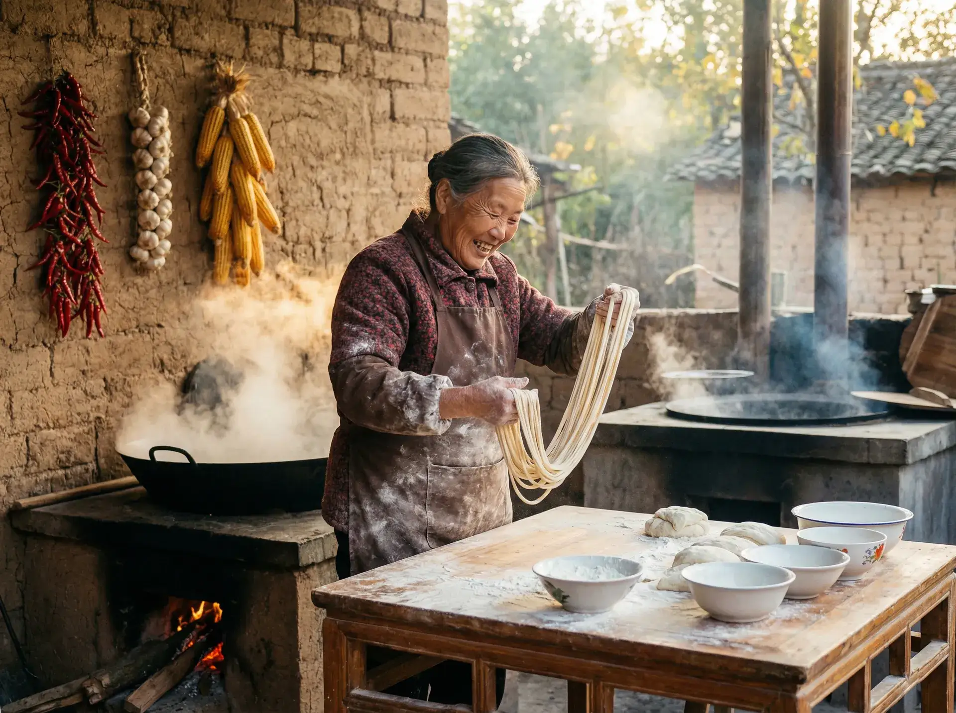 农家大嫂手擀面 - 海底捞上市 乡村美食